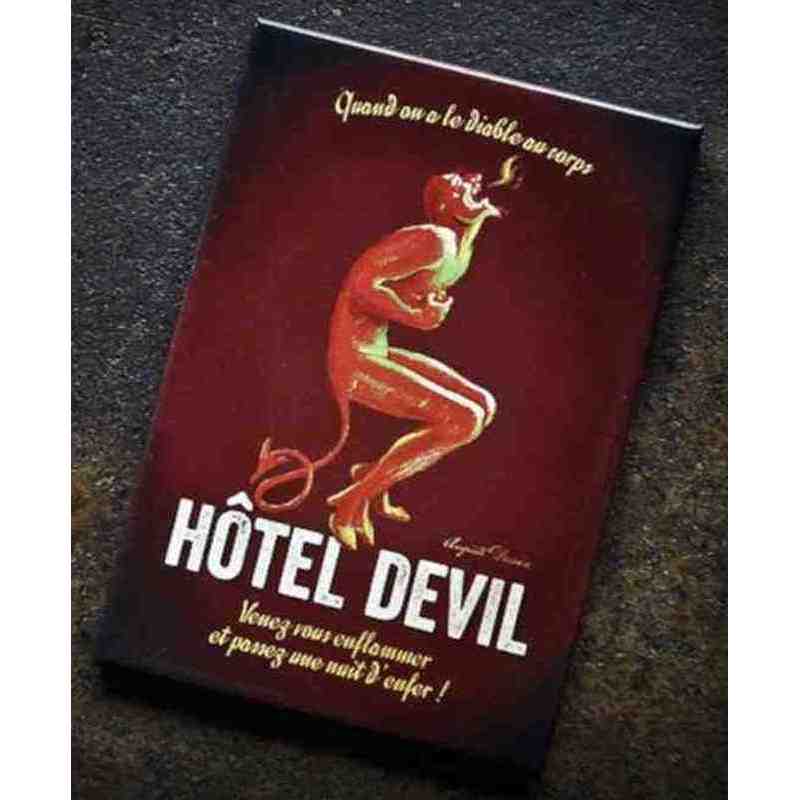 Magnet humoristique "Hôtel Devil".