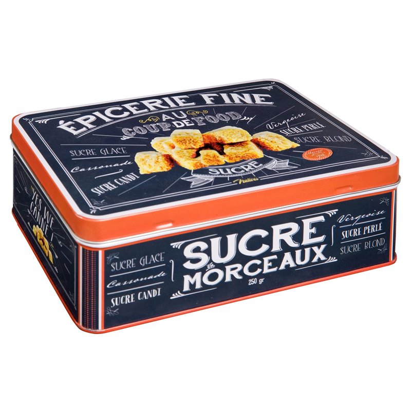 Boite métal "Coup de food" style rétro vintage humour Boite métal "Coup de food" style rétro vintage humour