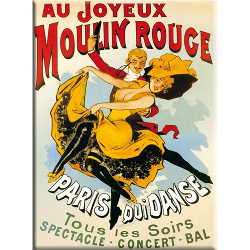 Plaque métal pub ancienne "Joyeux Moulin Rouge" 30 x 40