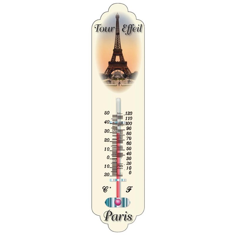 Thermomètre métal "Tour Eiffel" style ancien - vintage Thermomètre métal "Tour Eiffel" style ancien - vintage