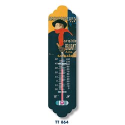 Thermomètre métal "Aristide Bruant" vintage ancien