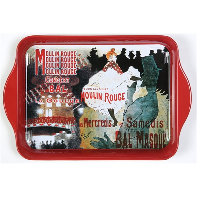 Plateau mélamine "Moulin Rouge" - style rétro - 33 x 20 cm