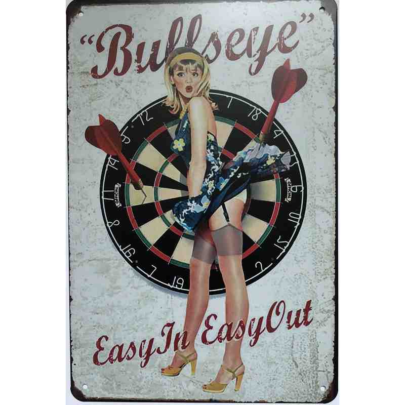 Plaque Métal US "Bullseye" - 20 x 30 cm.