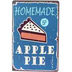Plaque Métal Décorative "Apple Pie" - 20 x 30 cm.