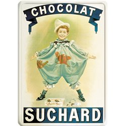 Plaque métal publicité ancienne " Chocolat Suchard" - 15 x 21