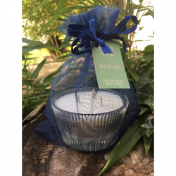 bougie artisanale parfumée à la menthe