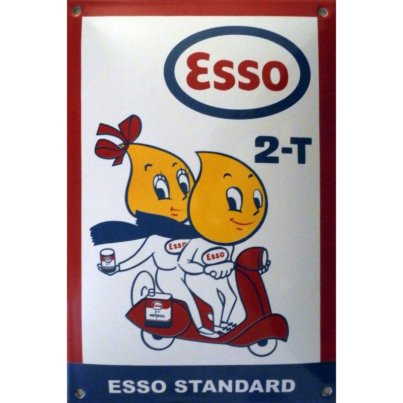 Plaque émaillée Bombée ESSO STANDARD 2-T