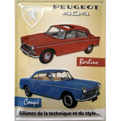 Plaque vintage Peugeot 404