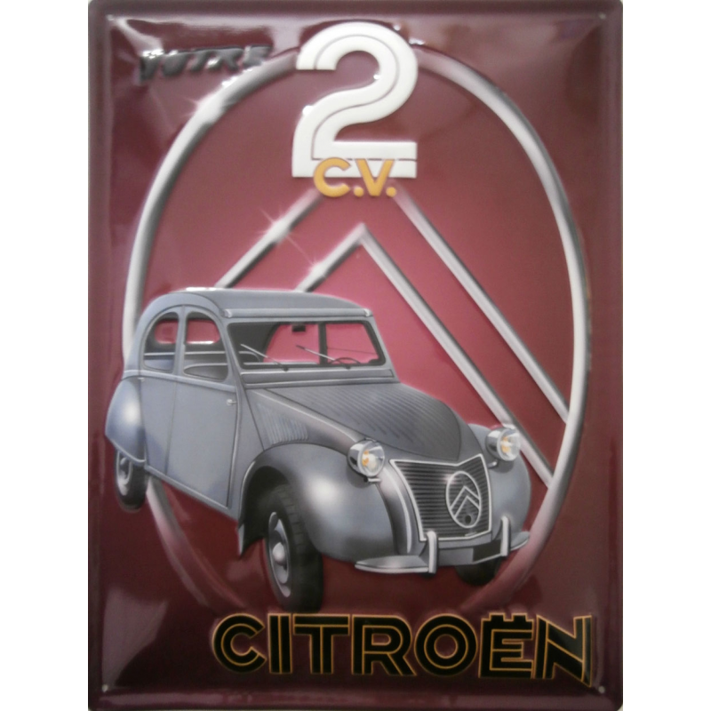 Plaque vintage 2CV Citroën