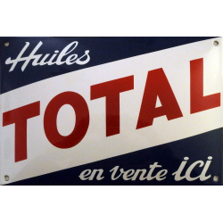 Plaque vintage Huiles TOTAL