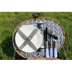 Accessoire de pique-nique : Panier ovale en osier