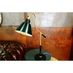 Lampe vintage en métal recyclé doré et noir GLAMM