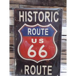 Plaque Route 66 US rétro vintage