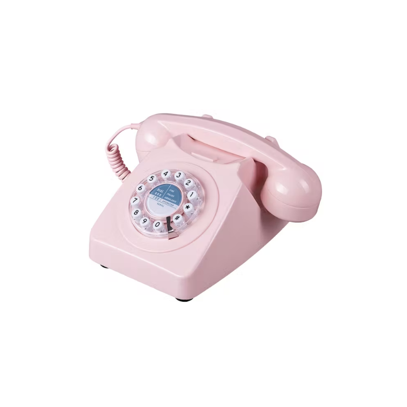 téléphone rétro rose