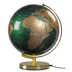 Globe terrestre vert laiton