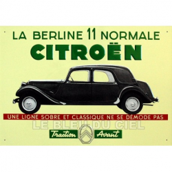 Plaque metal Traction Citroen