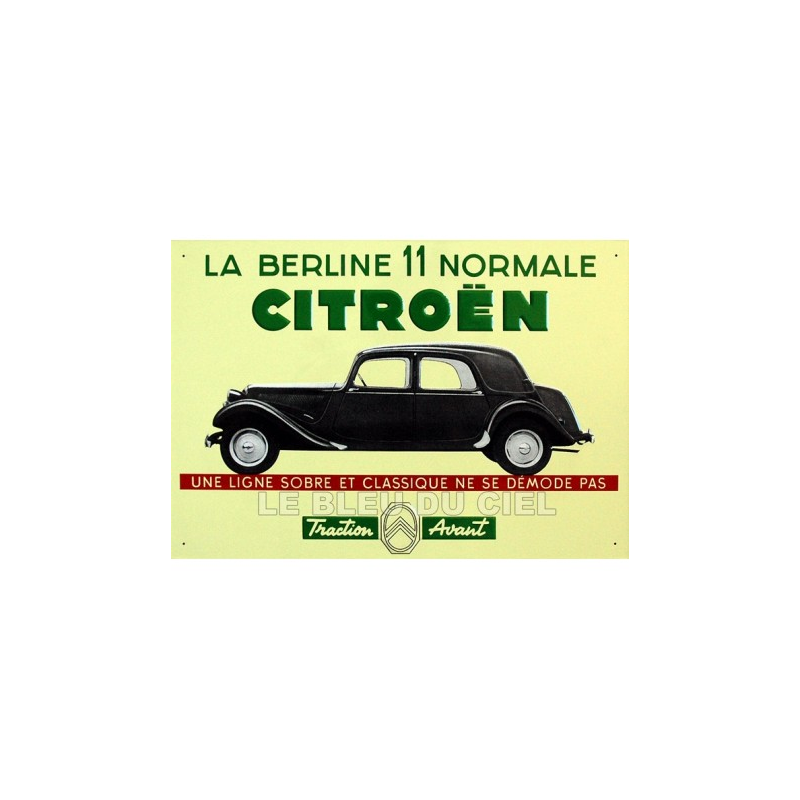 Plaque metal Traction Citroen