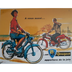 Plaque metal velomoteur Peugeot