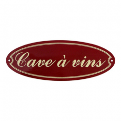 Plaque vintage émaillée Cave à Vins