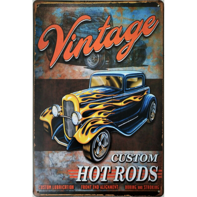 Plaque américaine Hot Rods