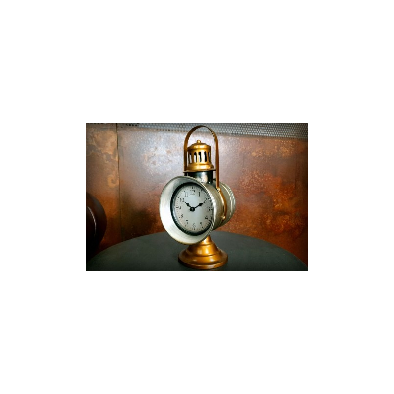 Lampe à huile horloge - argenté