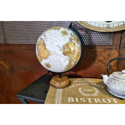Globe Terrestre Vintage Blanc
