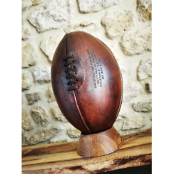 Ballon de rugby vintage en cuir