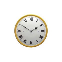 Horloge bord Jaune nombres romains