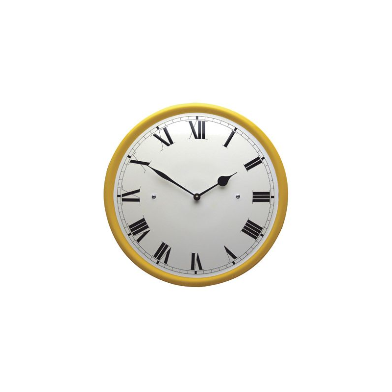 Horloge bord Jaune nombres romains