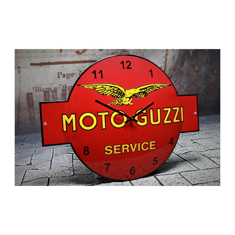 Horloge publicitaire vintage Moto Guzzi