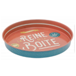 Plateau rond reine de la boite