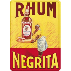Publicité vintage de la serveuse de Rhum Negrita