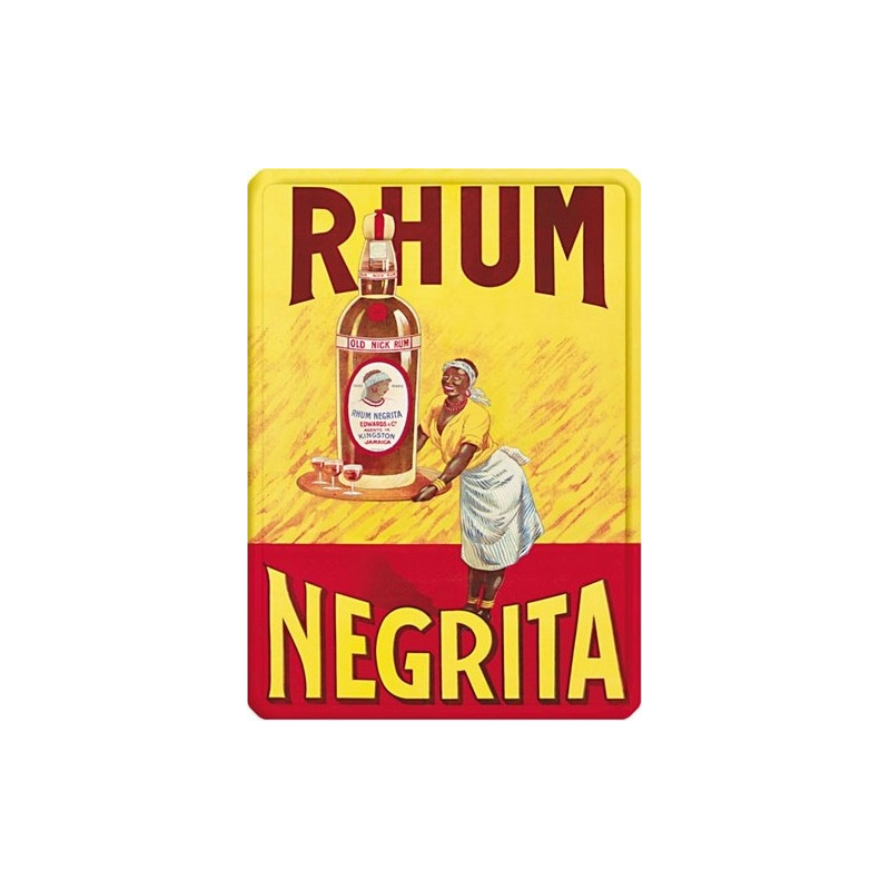 Publicité vintage de la serveuse de Rhum Negrita