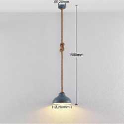 Suspension aspect béton à 1 lampe