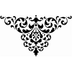 Pochoir réutilisable représentant des feuilles stylisées en triangle