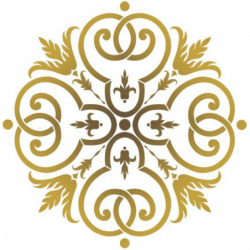 Rosace détaillée style baroque en pochoir plastique à peindre