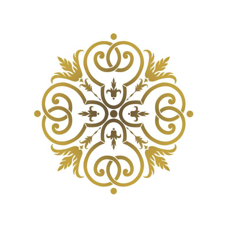 Rosace détaillée style baroque en pochoir plastique à peindre