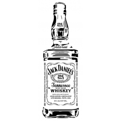 Silhouette de la bouteille Jack Daniel's sur pochoir réutilisable