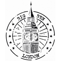 Pochoir de Big Ben et l'horloge du Parlement de Londres