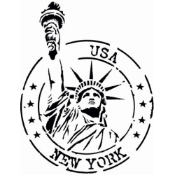 Pochoir de la Statue de la Liberté de New York