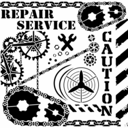 Ensemble de motifs industriels (engrenages