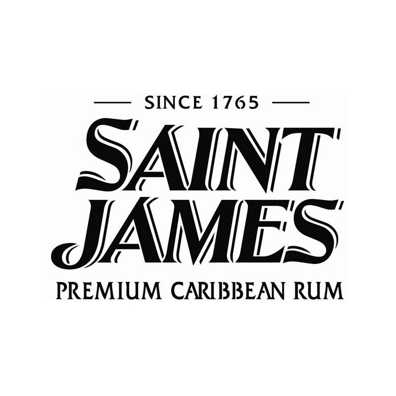 Logo de la marque d'alcools Saint James en pochoir
