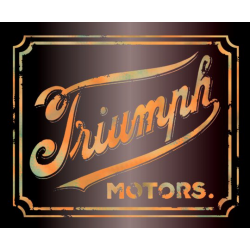 Pochoir du logo rond de la marque de motos Triumph Motors