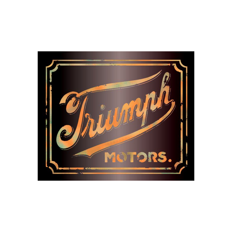 Pochoir du logo rond de la marque de motos Triumph Motors