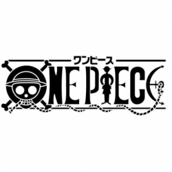 Logo du crâne de One Piece (Jolly Roger) en pochoir à deux couches