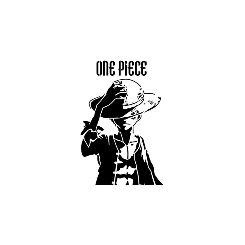 Pochoir de la silhouette du personnage principal du manga One Piece