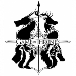 Logo de la série télévisée Game of Thrones en pochoir à peindre