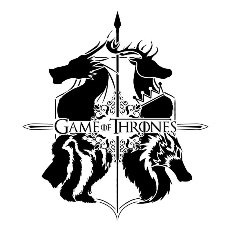 Logo de la série télévisée Game of Thrones en pochoir à peindre