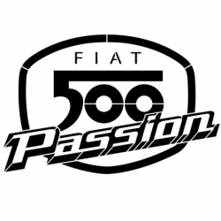 Silhouette de la voiture Fiat 500 vintage en pochoir à peindre