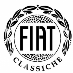 Logo classique de la marque automobile Fiat en pochoir